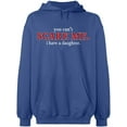 thumbnail image 1 of Unisex Hoodie Sweatshirt, You Can't Scare Me, Slim Fit, Long Sleeve Sweater - Indigo Blue Large, 1 of 2