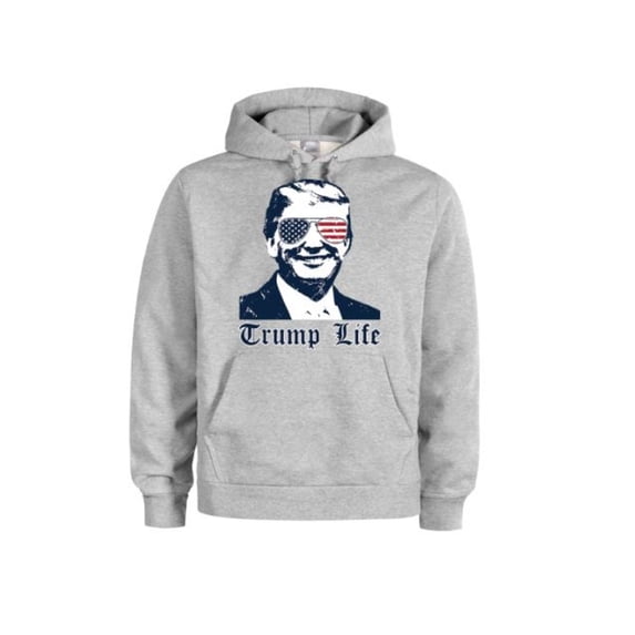 Unisex Hoodie, Trump Life, Trump 2020, Republican Apparel, Funny Hoodies, Republican Hoodie, Conservative Apparel, Donald Trump Apparel, Grey, MEDIUM