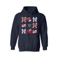 thumbnail image 1 of Unisex Hoodie - Trump Vance USA Flag Patriotic Hoodie - American Pride Graphic Apparel for Men & Women - Navy, 1 of 3