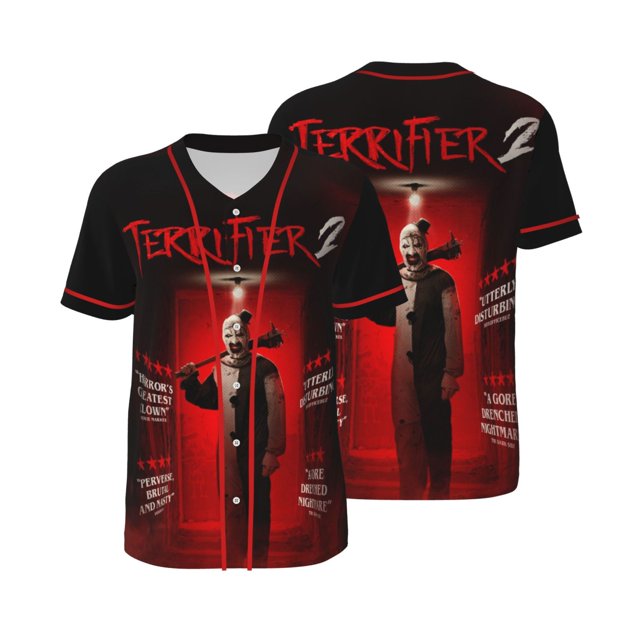 Unisex Horror Movie Terrifier Jersey Shirt Baseball Jersey Crewneck