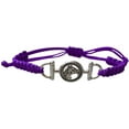 thumbnail image 1 of Unisex Horse Bit Charm Bracelet, Horse Lovers Equestrian Jewelry - Adjustable Friendship Braided String Stirrup Bracelet for Women, Men, Teens, Boys and Girls (Purple), 1 of 6