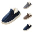 thumbnail image 1 of Unisex House Slippers for Women and Men Fashion Solid Color Winter Indoor Outdoor Flat Warm Shoes Non- Soft Lined Comfortable Home Footwear, 1 of 5