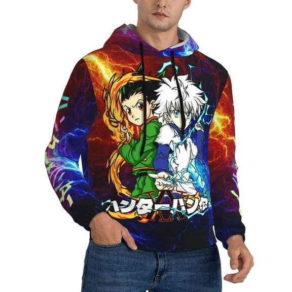 Unisex Hunter X Hunte Gon Killua Pullover Hoodies 3D Print Novelty Sweatshirts Hoodie with Pocket for Men Women
