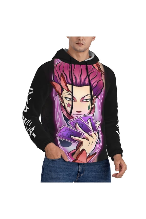 Unisex Hunter X Hunte Hisoka Pullover Hoodies 3D Print Novelty Sweatshirts Hoodie with Pocket for Men Women