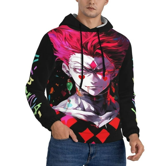Unisex Hunter X Hunte Hisoka Pullover Hoodies 3D Print Novelty Sweatshirts Hoodie with Pocket for Men Women