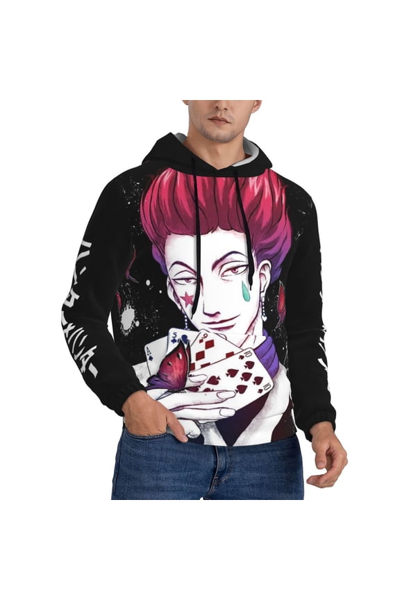 Unisex Hunter X Hunte Hisoka Pullover Hoodies 3D Print Novelty Sweatshirts Hoodie with Pocket for Men Women