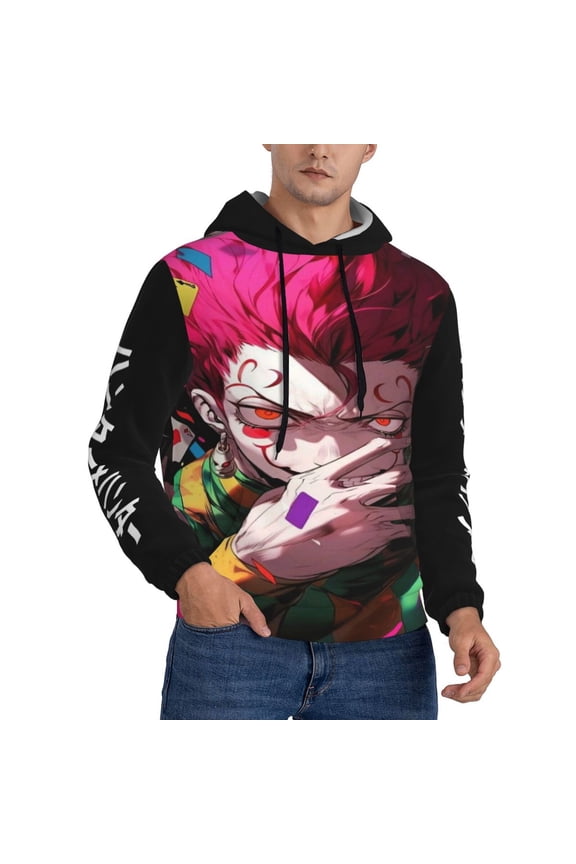 Unisex Hunter X Hunte Hisoka Pullover Hoodies 3D Print Novelty Sweatshirts Hoodie with Pocket for Men Women