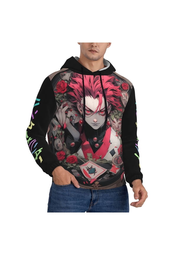 Unisex Hunter X Hunte Hisoka Pullover Hoodies 3D Print Novelty Sweatshirts Hoodie with Pocket for Men Women