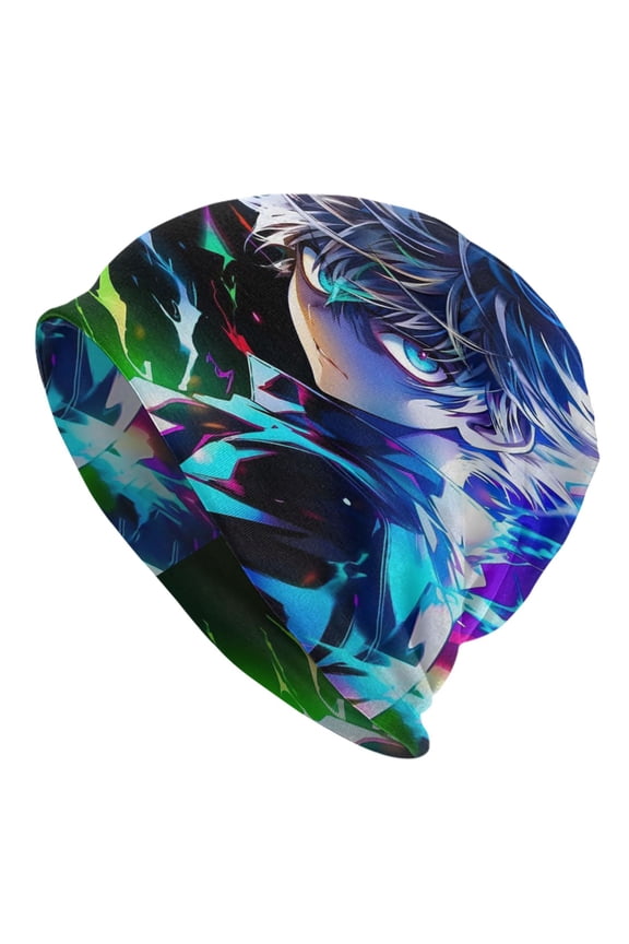 Unisex Hunter X Hunte Killua Lightning Knitted Hat Warm Slouchy Knit Hat Headwear Skull Hat for Men Women