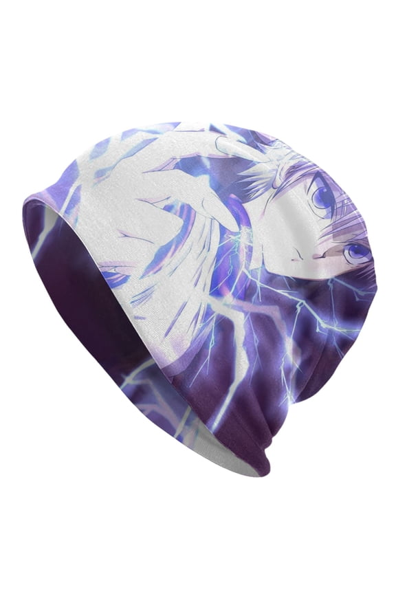 Unisex Hunter X Hunte Killua Lightning Knitted Hat Warm Slouchy Knit Hat Headwear Skull Hat for Men Women