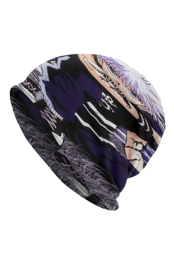 Unisex Hunter X Hunte Killua Lightning Knitted Hat Warm Slouchy Knit Hat Headwear Skull Hat for Men Women