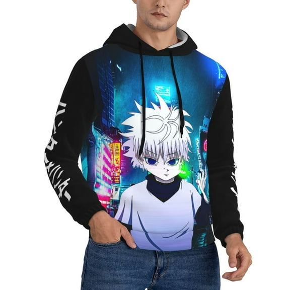 Unisex Hunter X Hunte Killua Lightning Pullover Hoodies 3D Print Novelty Sweatshirts Hoodie with Pocket for Men Women
