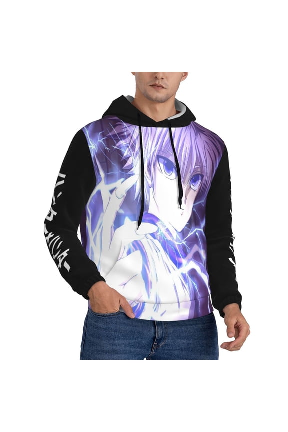 Unisex Hunter X Hunte Killua Lightning Pullover Hoodies 3D Print Novelty Sweatshirts Hoodie with Pocket for Men Women