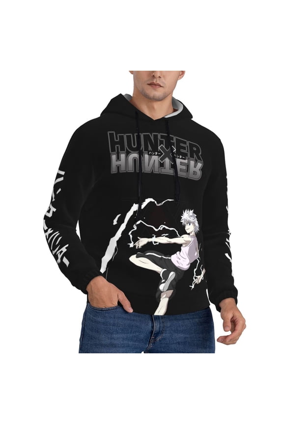 Unisex Hunter X Hunte Killua Lightning Pullover Hoodies 3D Print Novelty Sweatshirts Hoodie with Pocket for Men Women