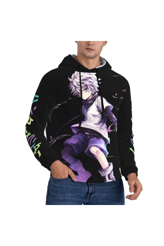 Unisex Hunter X Hunte Killua Lightning Pullover Hoodies 3D Print Novelty Sweatshirts Hoodie with Pocket for Men Women