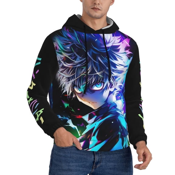 Unisex Hunter X Hunte Killua Lightning Pullover Hoodies 3D Print Novelty Sweatshirts Hoodie with Pocket for Men Women
