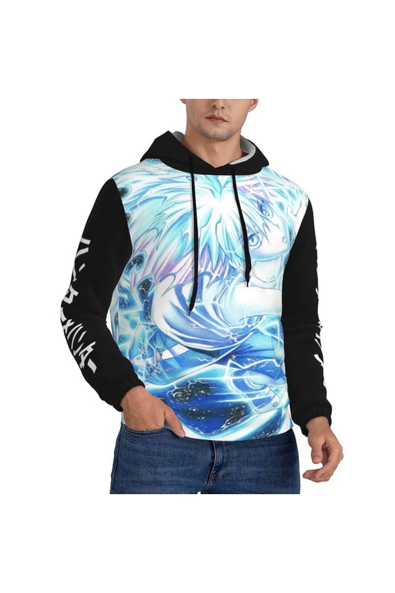 Unisex Hunter X Hunte Killua Lightning Pullover Hoodies 3D Print Novelty Sweatshirts Hoodie with Pocket for Men Women