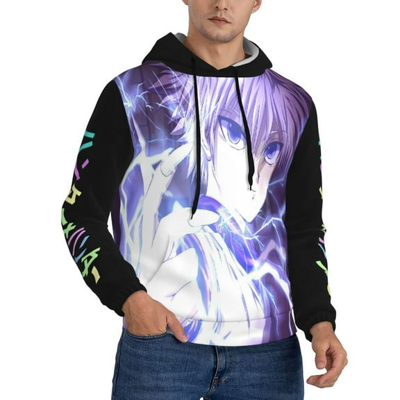 Unisex Hunter X Hunte Killua Lightning Pullover Hoodies 3D Print Novelty Sweatshirts Hoodie with Pocket for Men Women