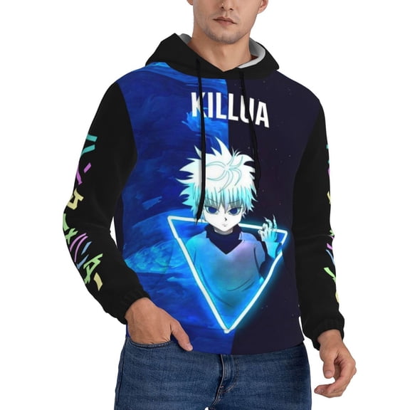 Unisex Hunter X Hunte Killua Lightning Pullover Hoodies 3D Print Novelty Sweatshirts Hoodie with Pocket for Men Women