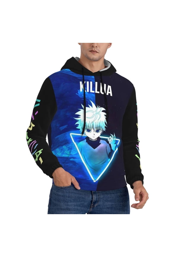 Unisex Hunter X Hunte Killua Lightning Pullover Hoodies 3D Print Novelty Sweatshirts Hoodie with Pocket for Men Women