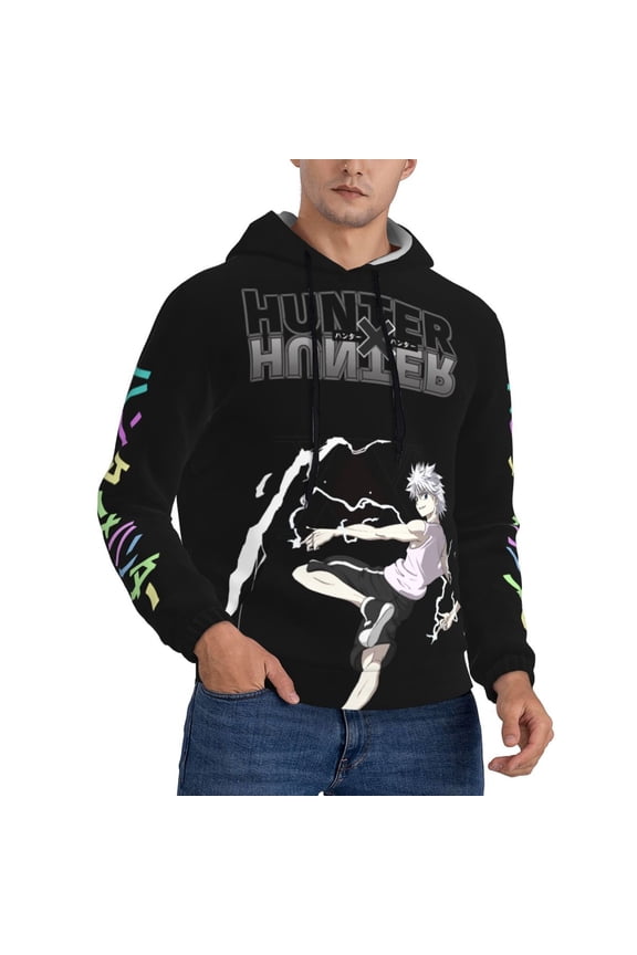 Unisex Hunter X Hunte Killua Lightning Pullover Hoodies 3D Print Novelty Sweatshirts Hoodie with Pocket for Men Women