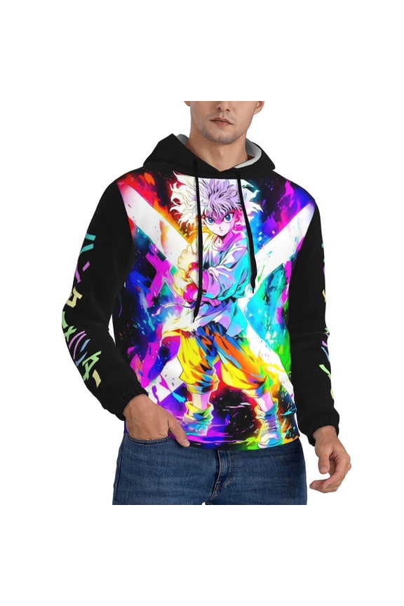 Unisex Hunter X Hunte Killua Lightning Pullover Hoodies 3D Print Novelty Sweatshirts Hoodie with Pocket for Men Women