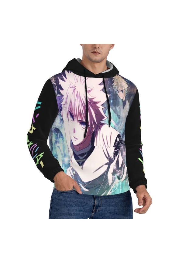 Unisex Hunter X Hunte Killua Lightning Pullover Hoodies 3D Print Novelty Sweatshirts Hoodie with Pocket for Men Women