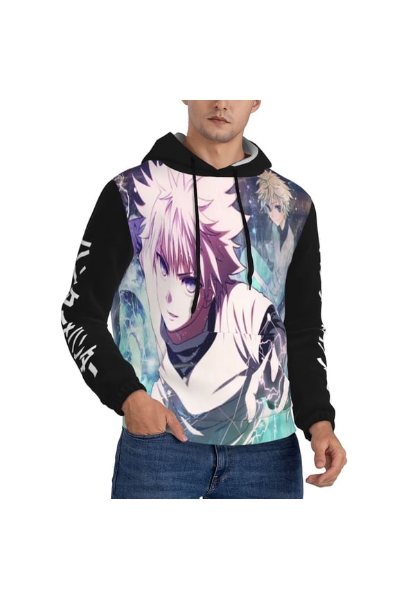Unisex Hunter X Hunte Killua Lightning Pullover Hoodies 3D Print Novelty Sweatshirts Hoodie with Pocket for Men Women