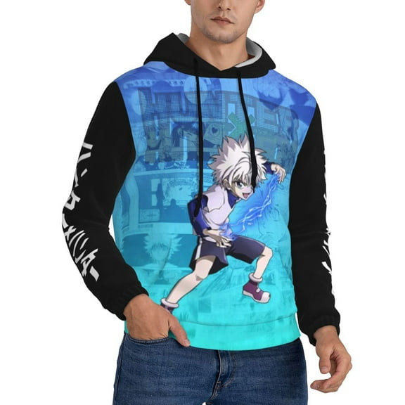 Unisex Hunter X Hunte Killua Lightning Pullover Hoodies 3D Print Novelty Sweatshirts Hoodie with Pocket for Men Women