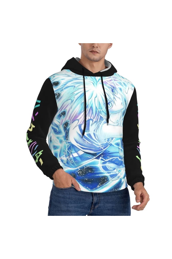 Unisex Hunter X Hunte Killua Lightning Pullover Hoodies 3D Print Novelty Sweatshirts Hoodie with Pocket for Men Women