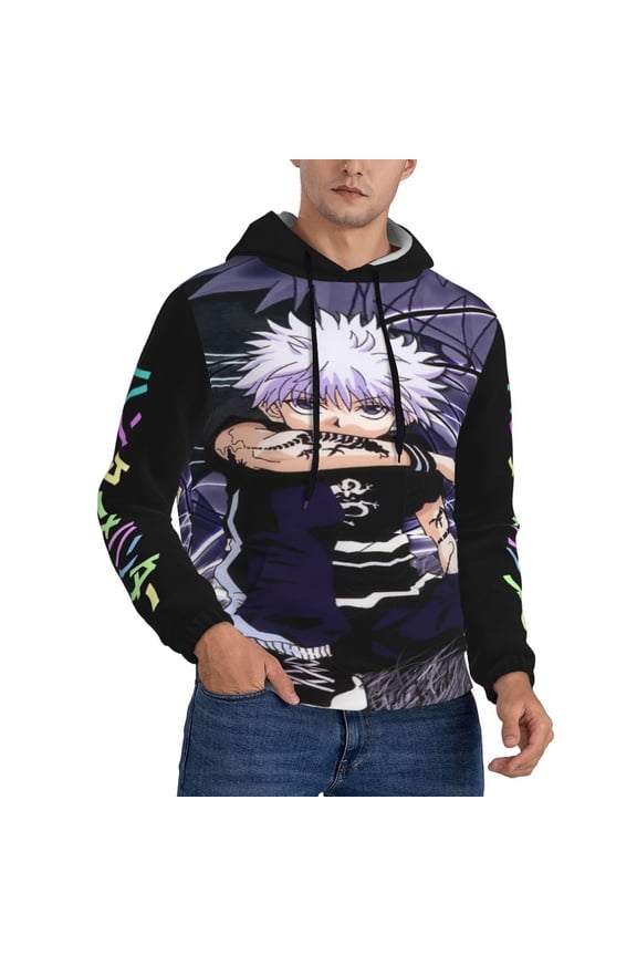 Unisex Hunter X Hunte Killua Lightning Pullover Hoodies 3D Print Novelty Sweatshirts Hoodie with Pocket for Men Women