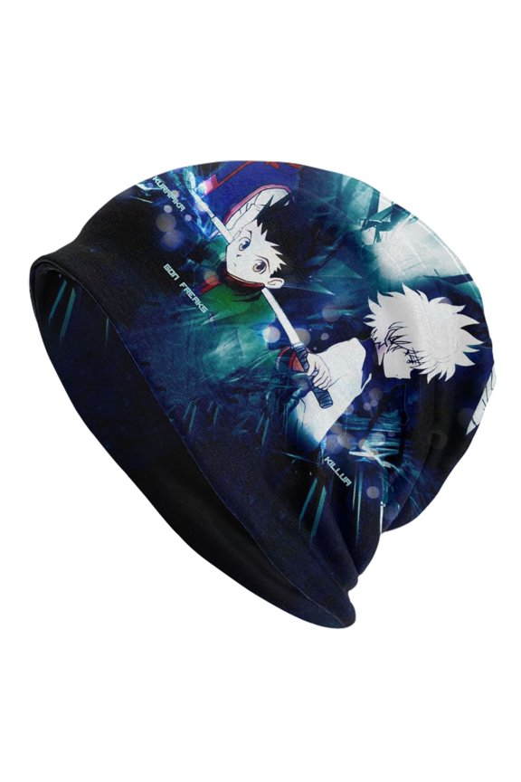 Unisex Hunter X Hunte Knitted Hat Warm Slouchy Knit Hat Headwear Skull Hat for Men Women