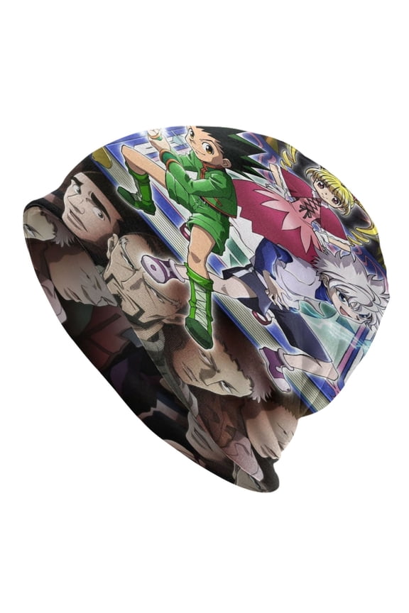 Unisex Hunter X Hunte Knitted Hat Warm Slouchy Knit Hat Headwear Skull Hat for Men Women