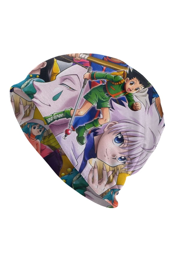 Unisex Hunter X Hunte Knitted Hat Warm Slouchy Knit Hat Headwear Skull Hat for Men Women