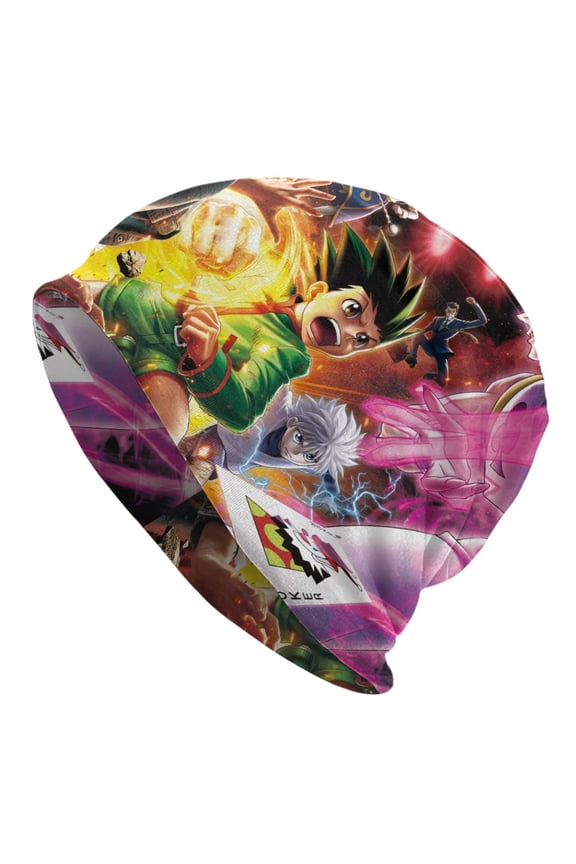 Unisex Hunter X Hunte Knitted Hat Warm Slouchy Knit Hat Headwear Skull Hat for Men Women