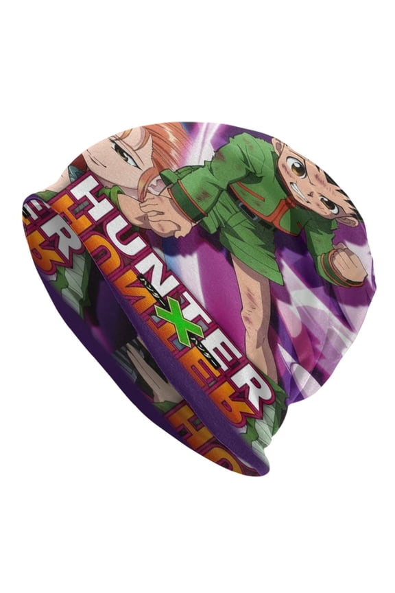 Unisex Hunter X Hunte Knitted Hat Warm Slouchy Knit Hat Headwear Skull Hat for Men Women