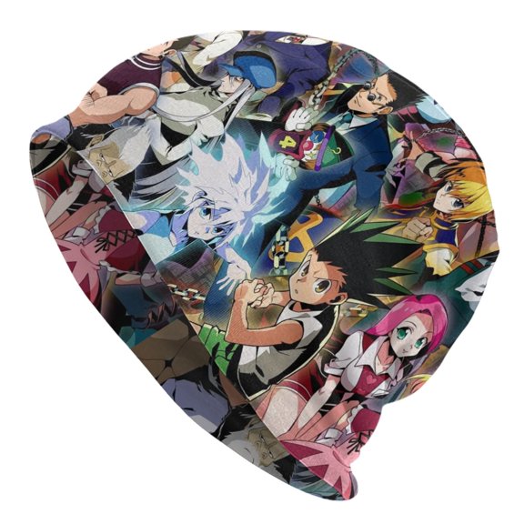 Unisex Hunter X Hunte Knitted Hat Warm Slouchy Knit Hat Headwear Skull Hat for Men Women