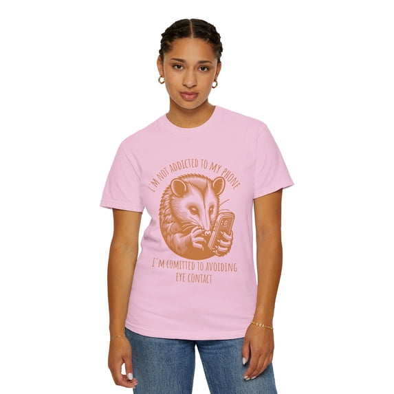 Unisex I'm Not Addicted to My Phone I'm Avoiding Eye Contact Comfort Colors