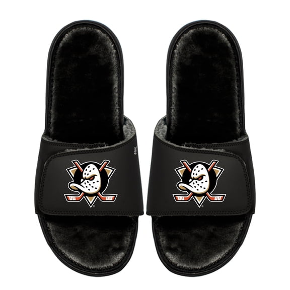 Unisex ISlide Anaheim Ducks Logo Fur Slide Sandals