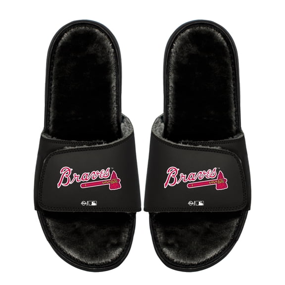 Unisex ISlide  Atlanta Braves Logo Fur Slide Sandals