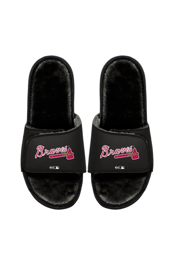 Unisex ISlide Atlanta Braves Logo Fur Slide Sandals
