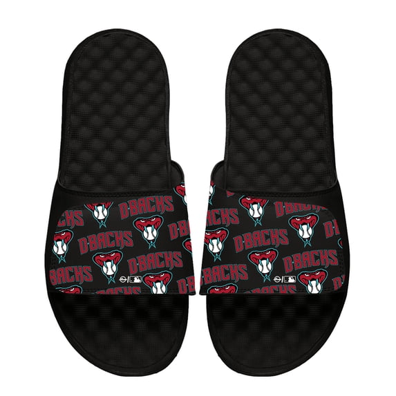 Unisex ISlide Black Arizona Diamondbacks Logo Pattern Slide Sandals