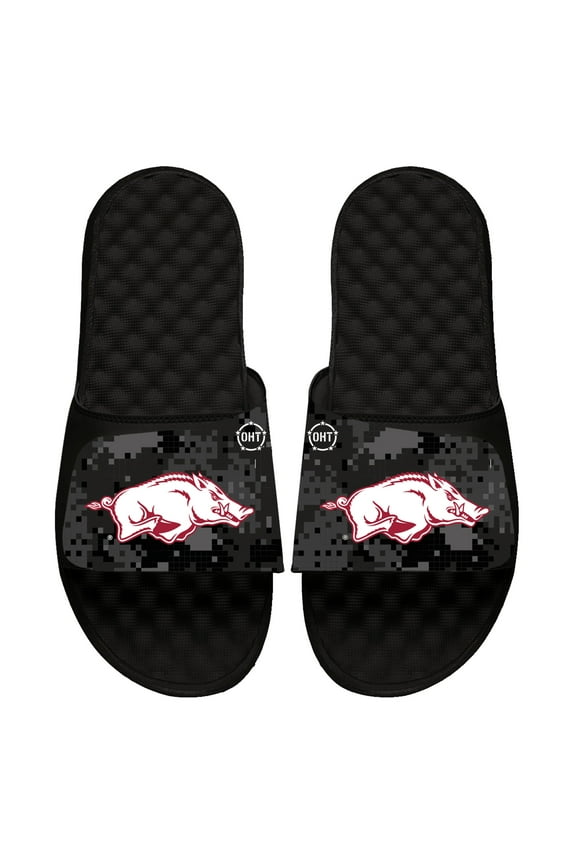 Unisex ISlide Black Arkansas Razorbacks Digi Camo Slide Sandals