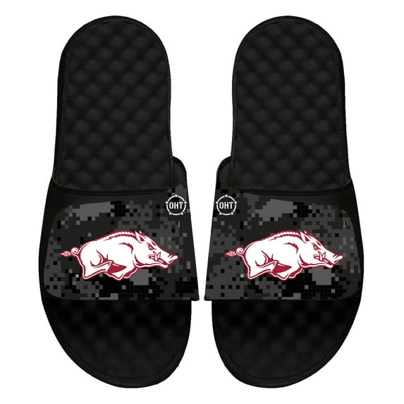 Unisex ISlide Black Arkansas Razorbacks Digi Camo Slide Sandals