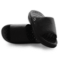 thumbnail image 1 of Unisex ISlide Black Boston Bruins Minimalistic Motive Slide Sandals, 1 of 5