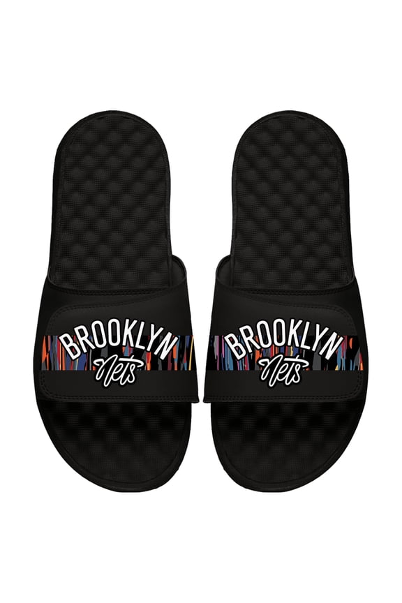 Unisex ISlide Black Brooklyn Nets 2025/26 City Edition Slide Sandals