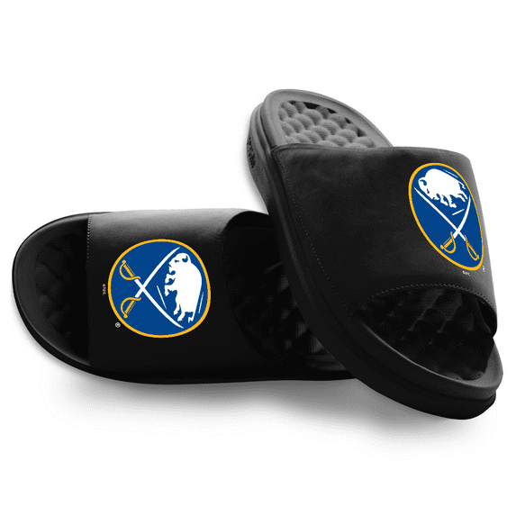 Unisex ISlide Black Buffalo Sabres Primary Motive Slide Sandals