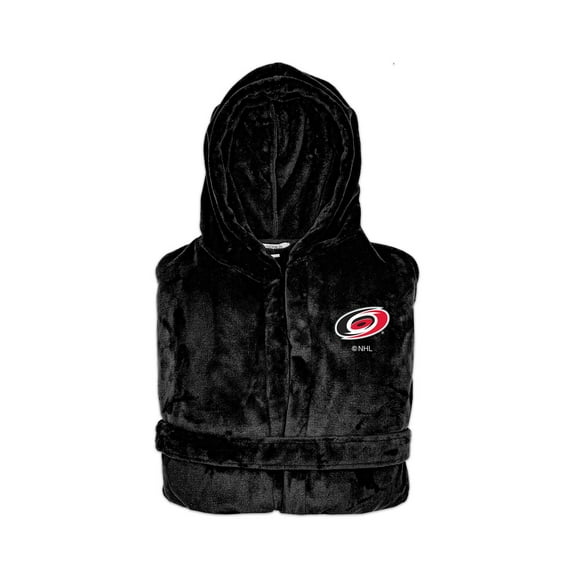 Unisex ISlide Black Carolina Hurricanes Phantom Hooded Bathrobe