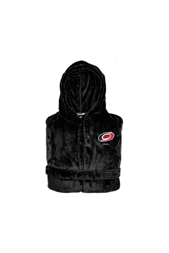 Unisex ISlide Black Carolina Hurricanes Phantom Hooded Bathrobe