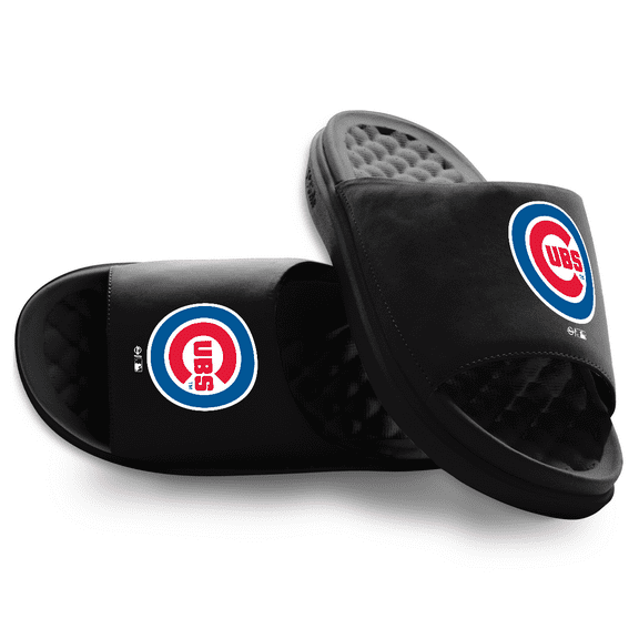 Unisex ISlide Black Chicago Cubs Primary Motive Slide Sandals